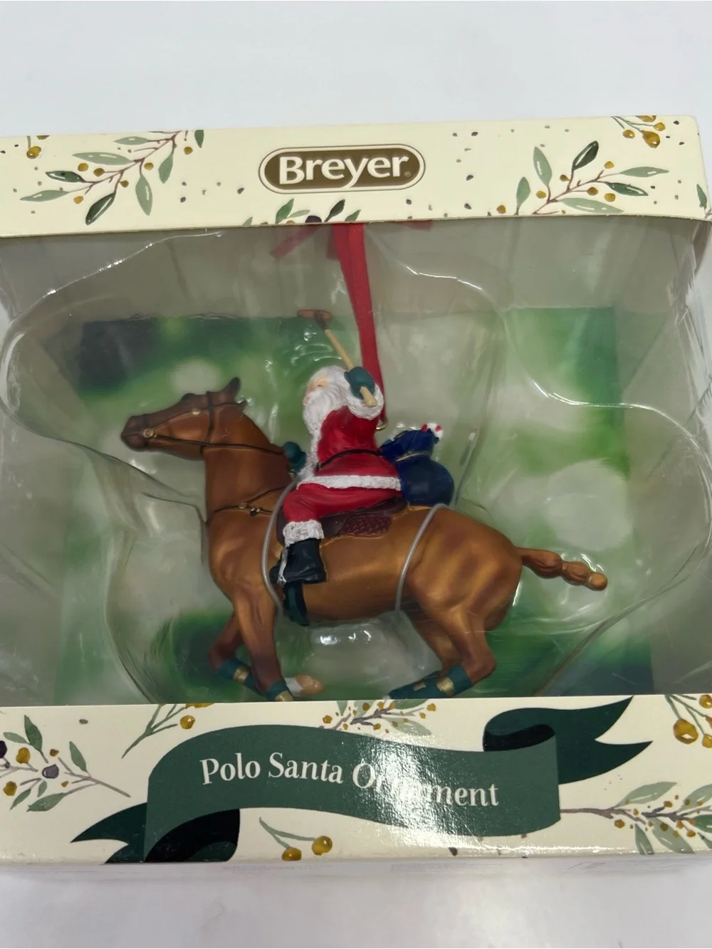 BREYER Horse Pony  Santa Polo Ornament #700689 [-] New In Box Christmas Holiday